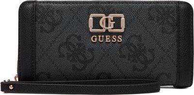 Portfel damski w stylu glamour Guess ze sklepu: eobuwie.pl w kategorii: Portfele damskie - zdjęcie WP-EBWP-9KUZS-09B_0198659029777