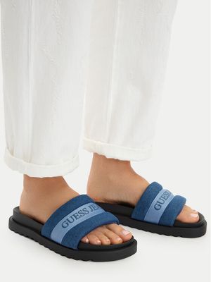 Klapki damskie na lato Guess Jeans ze sklepu: eobuwie.pl w kategorii: Klapki damskie - zdjęcie WP-EBWP-9KUZS-09B_5907964025702
