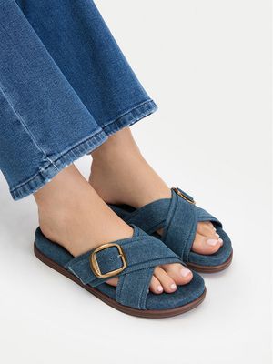 Klapki damskie na lato Guess Jeans ze sklepu: eobuwie.pl w kategorii: Klapki damskie - zdjęcie WP-EBWP-9KUZS-09B_5907964034971