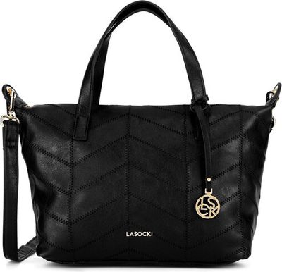 Shopper bag elegancka Lasocki ze sklepu: eobuwie.pl w kategorii: Torby Shopper bag - zdjęcie WP-EBWP-9KUZS-09B_5907964174233