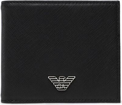 Portfel męski elegancki Emporio Armani ze sklepu: eobuwie.pl w kategorii: Portfele męskie - zdjęcie WP-EBWP-9KUZS-09B_8054804085444