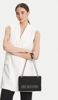 Kopertówka elegancka Love Moschino ze sklepu: eobuwie.pl w kategorii: Kopertówki - zdjęcie WP-EBWP-9KUZS-09B_8059987403092