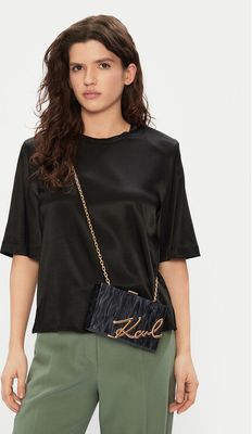 Kopertówka elegancka Karl Lagerfeld ze sklepu: eobuwie.pl w kategorii: Kopertówki - zdjęcie WP-EBWP-9KUZS-09B_8721066244796