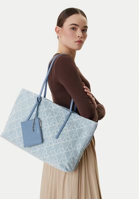 Shopper bag na wakacje elegancka Calvin Klein ze sklepu: eobuwie.pl w kategorii: Torby Shopper bag - zdjęcie WP-EBWP-9KUZS-09B_8721223886715