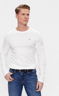 T-shirt męski casual bez wzorów Tommy Jeans ze sklepu: MODIVO w kategorii: T-shirty męskie - zdjęcie WP-EBWP-BKLVO-LN0_0000201276570