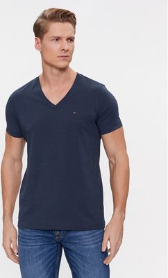 T-shirt męski gładki casual Tommy Jeans ze sklepu: MODIVO w kategorii: T-shirty męskie - zdjęcie WP-EBWP-BKLVO-LN0_0000201276594