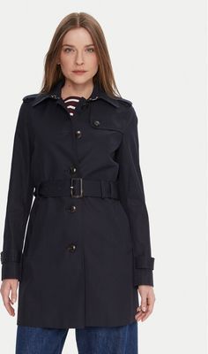 Tommy Hilfiger - Płaszcz damski bez wzorów ze sklepu: MODIVO w kategorii: Płaszcze damskie - zdjęcie WP-EBWP-BKLVO-LN0_0000201663646