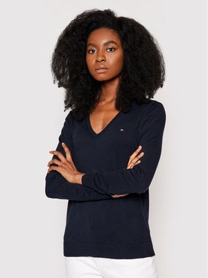 Sweter damski bez wzorów Tommy Hilfiger ze sklepu: MODIVO w kategorii: Swetry damskie - zdjęcie WP-EBWP-BKLVO-LN0_0000201663653