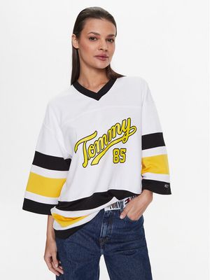 Bluzka damska na lato Tommy Jeans ze sklepu: MODIVO w kategorii: Bluzki damskie - zdjęcie WP-EBWP-BKLVO-LN0_0000301092186