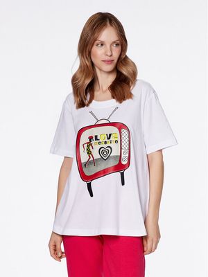 Love Moschino - Bluzka damska na wiosnę ze sklepu: MODIVO w kategorii: Bluzki damskie - zdjęcie WP-EBWP-BKLVO-LN0_0000301683896