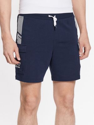 EA7 Emporio Armani - Spodenki męskie casualowe ze sklepu: MODIVO w kategorii: Spodenki męskie - zdjęcie WP-EBWP-BKLVO-LN0_0000301877806