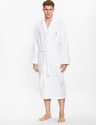 Szlafrok damski bez wzorów Polo Ralph Lauren ze sklepu: MODIVO w kategorii: Szlafroki damskie - zdjęcie WP-EBWP-BKLVO-LN0_0000302126033