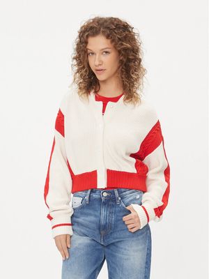 Tommy Jeans - Sweter damski casualowy ze sklepu: MODIVO w kategorii: Swetry damskie - zdjęcie WP-EBWP-BKLVO-LN0_0000302249473