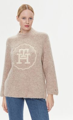Sweter damski na zimę w stylu klasycznym Tommy Hilfiger ze sklepu: MODIVO w kategorii: Swetry damskie - zdjęcie WP-EBWP-BKLVO-LN0_0000302809349