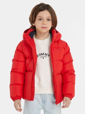 Kurtka chłopięca gładka Tommy Hilfiger ze sklepu: MODIVO w kategorii: Kurtki chłopięce - zdjęcie WP-EBWP-BKLVO-LN0_0000302814237