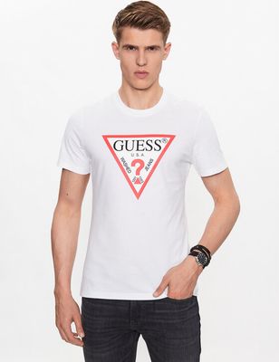 T-shirt męski na lato Guess ze sklepu: MODIVO w kategorii: T-shirty męskie - zdjęcie WP-EBWP-BKLVO-LN0_0000302842933