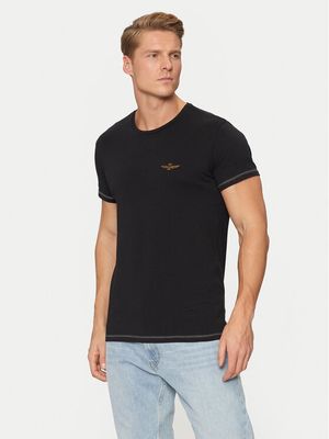 T-shirt męski na lato Aeronautica Militare ze sklepu: MODIVO w kategorii: T-shirty męskie - zdjęcie WP-EBWP-BKLVO-LN0_0000303095680
