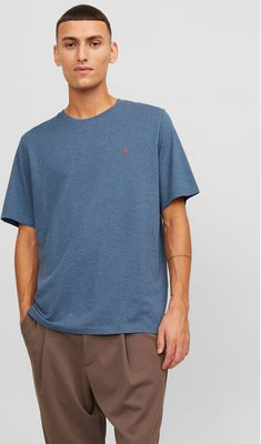 T-shirt męski na lato Jack & Jones ze sklepu: MODIVO w kategorii: T-shirty męskie - zdjęcie WP-EBWP-BKLVO-LN0_0000303266431