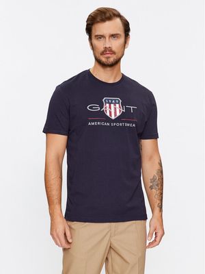 T-shirt męski na lato Gant ze sklepu: MODIVO w kategorii: T-shirty męskie - zdjęcie WP-EBWP-BKLVO-LN0_0000303284602