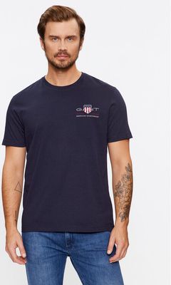 T-shirt męski letni Gant ze sklepu: MODIVO w kategorii: T-shirty męskie - zdjęcie WP-EBWP-BKLVO-LN0_0000303286033