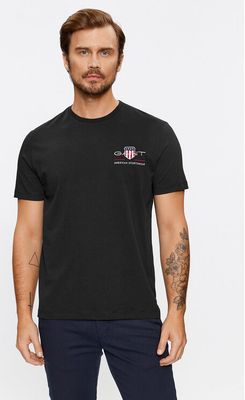 T-shirt męski na lato Gant ze sklepu: MODIVO w kategorii: T-shirty męskie - zdjęcie WP-EBWP-BKLVO-LN0_0000303286064