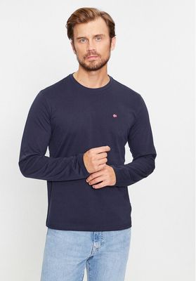 Napapijri - T-shirt męski casualowy ze sklepu: MODIVO w kategorii: T-shirty męskie - zdjęcie WP-EBWP-BKLVO-LN0_0000303305635