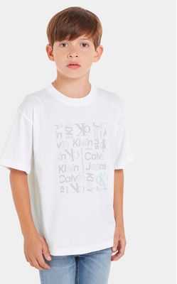 T-shirt chłopięce w stylu młodzieżowym Calvin Klein Jeans ze sklepu: MODIVO w kategorii: T-shirty chłopięce - zdjęcie WP-EBWP-BKLVO-LN0_0000303410605