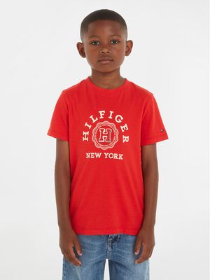 T-shirt chłopięce młodzieżowy wiosenny Tommy Hilfiger ze sklepu: MODIVO w kategorii: T-shirty chłopięce - zdjęcie WP-EBWP-BKLVO-LN0_0000303426521