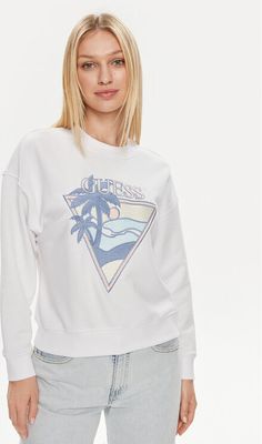 Bluza damska jesienna Guess ze sklepu: MODIVO w kategorii: Bluzy damskie - zdjęcie WP-EBWP-BKLVO-LN0_0000303519698