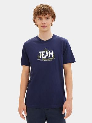 T-shirt męski młodzieżowy wiosenny Tom Tailor Denim ze sklepu: MODIVO w kategorii: T-shirty męskie - zdjęcie WP-EBWP-BKLVO-LN0_0000303546120