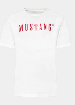 T-shirt męski na lato Mustang ze sklepu: MODIVO w kategorii: T-shirty męskie - zdjęcie WP-EBWP-BKLVO-LN0_0000303751241