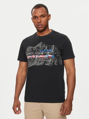 T-shirt męski Napapijri ze sklepu: MODIVO w kategorii: T-shirty męskie - zdjęcie WP-EBWP-BKLVO-LN0_0000303757489