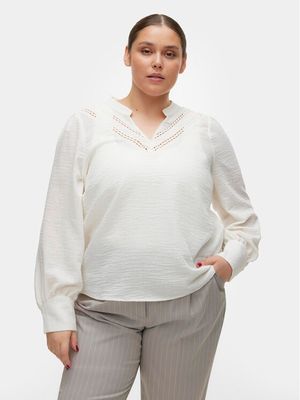 Bluzka damska klasyczna Vero Moda Curve ze sklepu: MODIVO w kategorii: Bluzki damskie - zdjęcie WP-EBWP-BKLVO-LN0_0000303785284