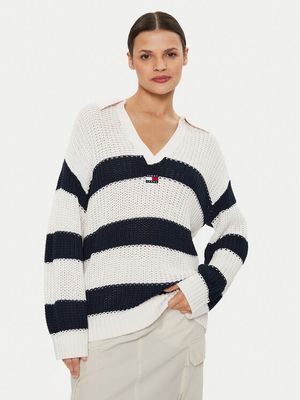 Sweter damski bez wzorów Tommy Jeans ze sklepu: MODIVO w kategorii: Swetry damskie - zdjęcie WP-EBWP-BKLVO-LN0_0000303850005