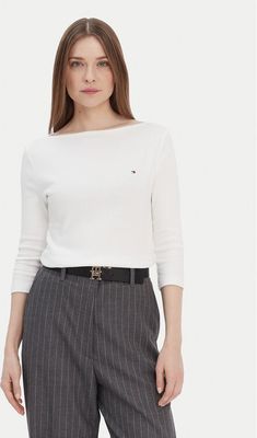 Bluzka damska wiosenna Tommy Hilfiger ze sklepu: MODIVO w kategorii: Bluzki damskie - zdjęcie WP-EBWP-BKLVO-LN0_0000303886547