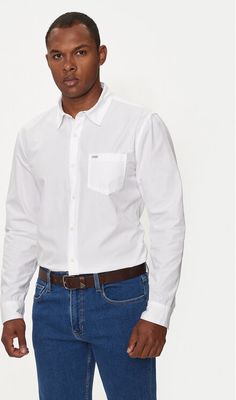 Koszula męska na wiosnę Guess Jeans ze sklepu: MODIVO w kategorii: Koszule męskie - zdjęcie WP-EBWP-BKLVO-LN0_0000303928223