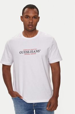 T-shirt męski z napisem Guess Jeans ze sklepu: MODIVO w kategorii: T-shirty męskie - zdjęcie WP-EBWP-BKLVO-LN0_0000303929190
