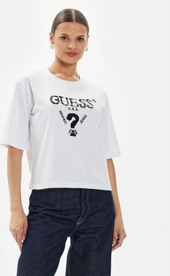 Bluzka damska wiosenna Guess ze sklepu: MODIVO w kategorii: Bluzki damskie - zdjęcie WP-EBWP-BKLVO-LN0_0000303933081
