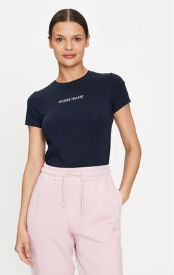 Bluzka damska na wiosnę Guess Jeans ze sklepu: MODIVO w kategorii: Bluzki damskie - zdjęcie WP-EBWP-BKLVO-LN0_0000303937294
