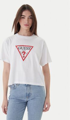 Bluzka damska Guess Jeans ze sklepu: MODIVO w kategorii: Bluzki damskie - zdjęcie WP-EBWP-BKLVO-LN0_0000303937980