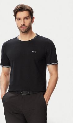 BOSS - T-shirt męski ze sklepu: MODIVO w kategorii: T-shirty męskie - zdjęcie WP-EBWP-BKLVO-LN0_0000304020858