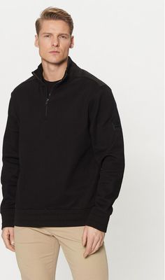 Bluza męska bez wzorów casualowa BOSS ze sklepu: MODIVO w kategorii: Bluzy męskie - zdjęcie WP-EBWP-BKLVO-LN0_0000304238314