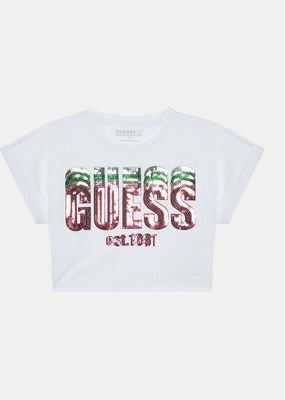 Bluzka dziewczęca na lato Guess ze sklepu: MODIVO w kategorii: Bluzki dziewczęce - zdjęcie WP-EBWP-BKLVO-LN0_0000304572616