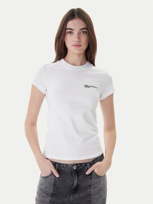 Bluzka damska na lato Karl Lagerfeld Jeans ze sklepu: MODIVO w kategorii: Bluzki damskie - zdjęcie WP-EBWP-BKLVO-LN0_0000304582929