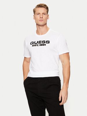 T-shirt męski na lato Guess ze sklepu: MODIVO w kategorii: T-shirty męskie - zdjęcie WP-EBWP-BKLVO-LN0_0000304583216