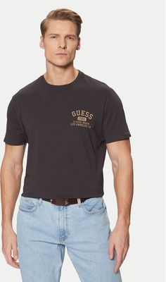 T-shirt męski na lato Guess ze sklepu: MODIVO w kategorii: T-shirty męskie - zdjęcie WP-EBWP-BKLVO-LN0_0000304583490