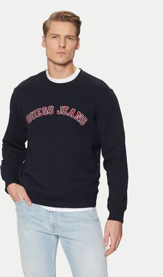 Bluza męska na jesień Guess Jeans ze sklepu: MODIVO w kategorii: Bluzy męskie - zdjęcie WP-EBWP-BKLVO-LN0_0000304584275