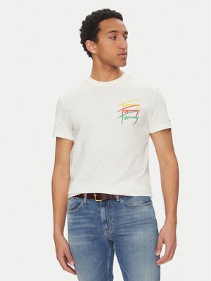 T-shirt męski na lato Tommy Jeans ze sklepu: MODIVO w kategorii: T-shirty męskie - zdjęcie WP-EBWP-BKLVO-LN0_0000304663130