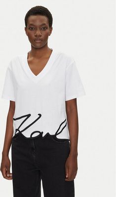 Bluzka damska casual Karl Lagerfeld ze sklepu: MODIVO w kategorii: Bluzki damskie - zdjęcie WP-EBWP-BKLVO-LN0_0000304770531