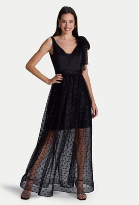 Sukienka elegancka Swing ze sklepu: MODIVO w kategorii: Sukienki - zdjęcie WP-EBWP-BKLVO-LN0_0000304893520
